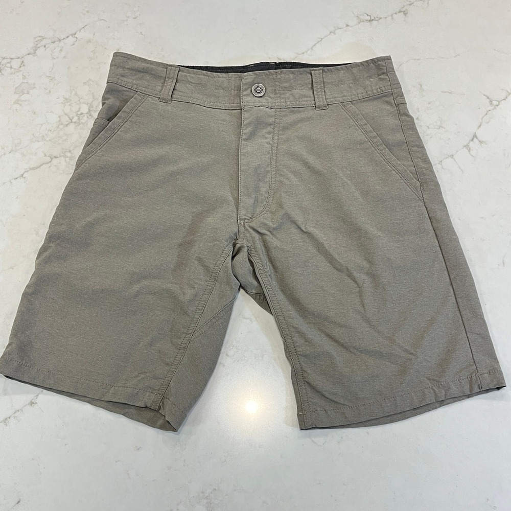 Kuhl Shorts Mens 30 Tan Gorpcore Hiking Outdoor Performance Stretch Nylon Blend